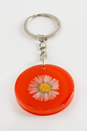 Papatya Epoksi Anahtarlık