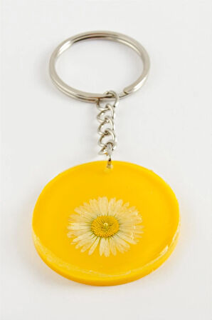 Papatya Epoksi Anahtarlık