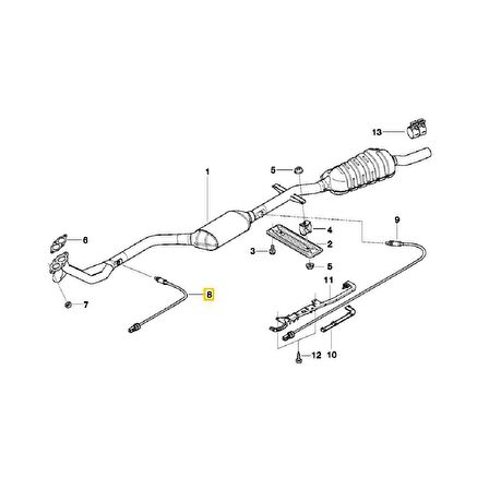 BMW M43 M44 VE M62 MOTOR BOSCH OKSİJEN SENSÖRÜ 11781247406