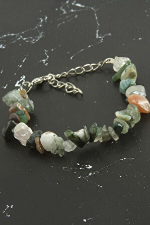 Hint Akik Kırık Doğaltaşlı Bileklik