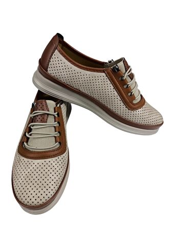 SİA ÇANTA ESMA COMFORTLİNE ORTAPEDİK KAYDIRMAZ TABAN NEFES ALAN AYAKLAR LASTİK BAĞCIKLI KADIN AYAKKABI