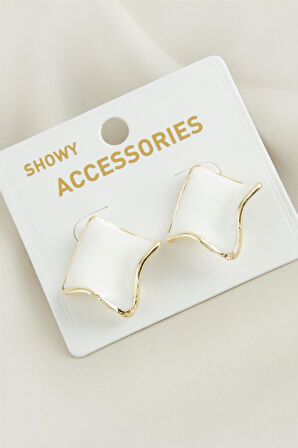 Kare Trend Mineli Küpe