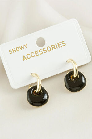 Yuvarlak Trend Mineli Küpe