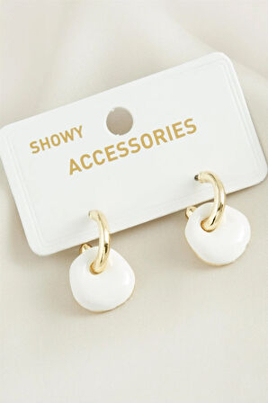 Yuvarlak Trend Mineli Küpe