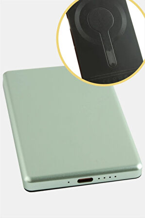 TG06 Mini Manyetik 5000 mAh Power Bank Taşınabilir Şarj Cihazı