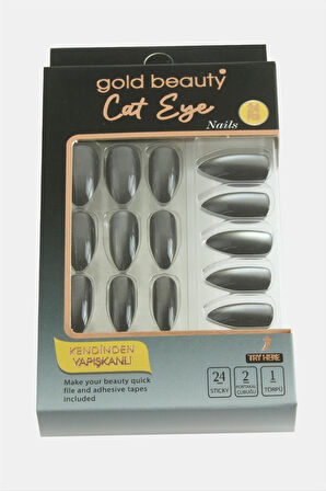 Gold 24'lü Kedi Gözü Takma Tırnak