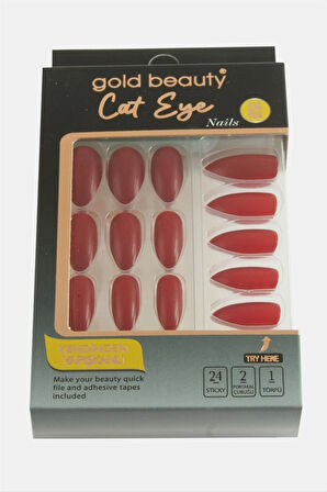 Gold 24'lü Kedi Gözü Takma Tırnak