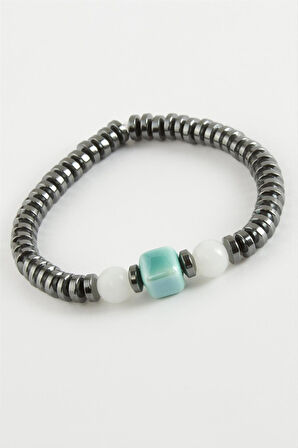 Cam  Hematit Doğaltaş Bileklik