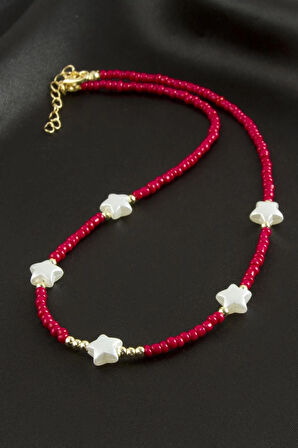 Yıldız İnci Kum Boncuk Kolye