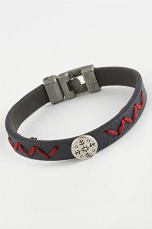 Zikzak İp Desenli Kaliteli Suni Deri Bileklik