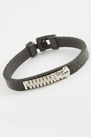 Fermuar Kaliteli Suni Deri Bileklik