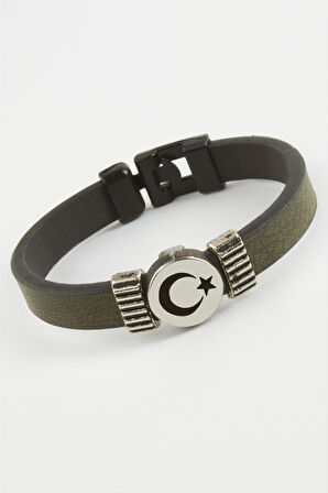 Ay Yıldız Kaliteli Suni Deri Bileklik