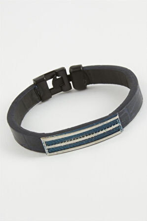 Çizgili Kaliteli Suni Deri Bileklik