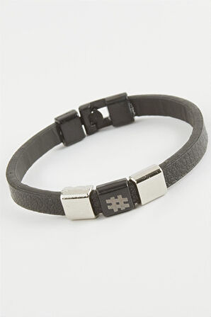 Kare Kaliteli Suni Deri Bileklik