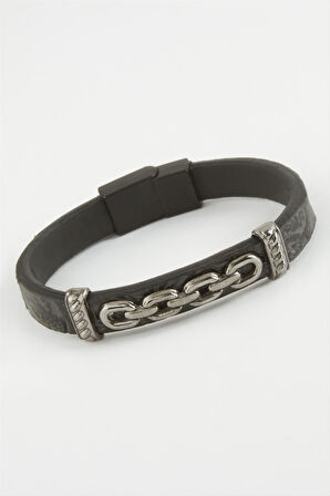 Zincir Kaliteli Mıknatıslı Suni Deri Bileklik