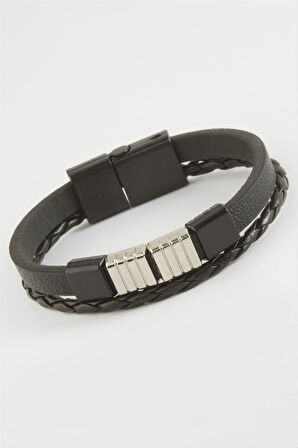 Kaliteli Mıknatıslı Suni Deri Bileklik