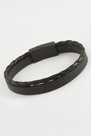 Mıknatıslı Orjinal Deri Bileklik