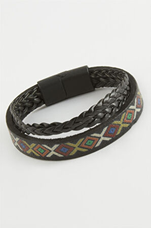 Mıknatıslı Orjinal Deri Bileklik