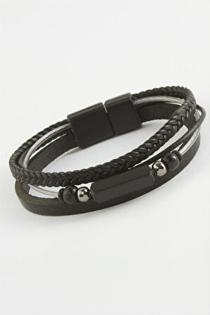 Mıknatıslı Orjinal Deri Bileklik