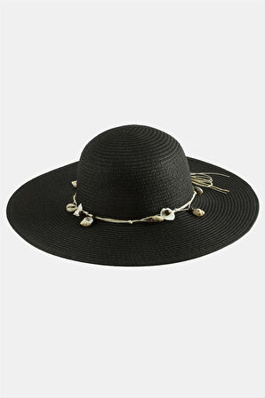 Deniz Kabuğu Hasır Plaj Şapkası