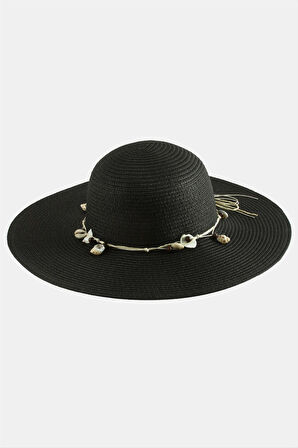 Deniz Kabuğu Hasır Plaj Şapkası