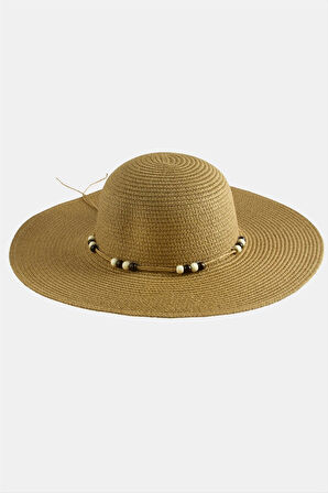 Boncuk Hasır Şapka