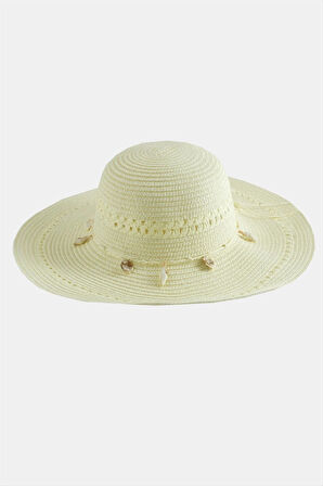 Deniz Kabuğu Hasır Şapka