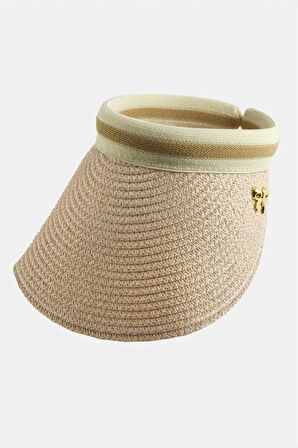 Fiyong Kasketli Hasır Plaj Şapkası