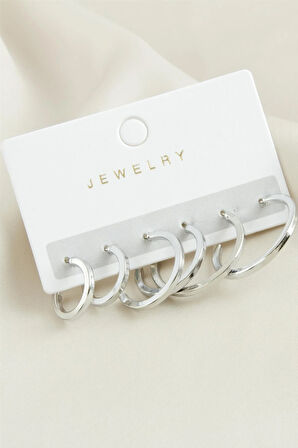 6 Adet Ezme Halka Küpe