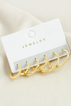 6 Adet Ezme Halka Küpe