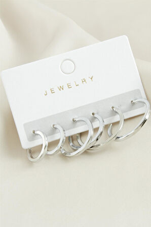 6 Adet Ezme Halka Küpe