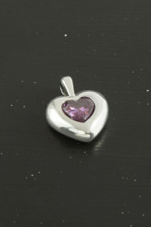 Kalp Zirkon Taşlı Tek Kulplu Aparat 1 Adet