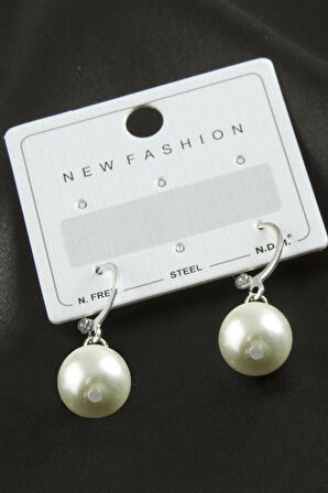 Yuvarlak İnci Küpe