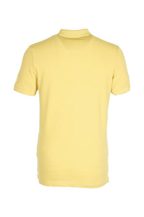 Erkek Polo Yaka Tişört Desenli Sarı %100 Pamuk Slim Fit T-shirt NCS JEANS 1179