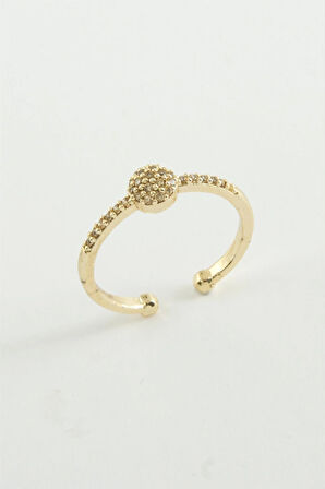 Yuvarlak Zirkon Taşlı Yüzük