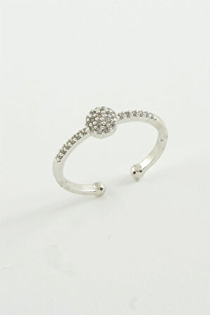 Yuvarlak Zirkon Taşlı Yüzük