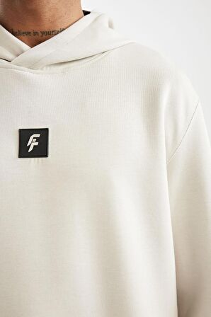 DeFactoFit Standart Fit Kapüşonlu Skuba Dalgıç Kumaş Sporcu Sweatshirt B4758AX24AUBG721
