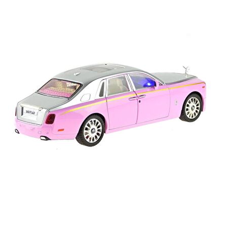 1:20 Ölçek Die-cast model Süper lüx Araba Metal Işıklı 26Cm Pembe