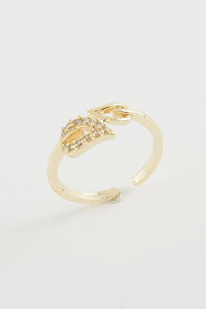 Yaprak Zirkon Taşlı Yüzük