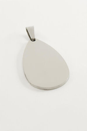 Damla Çelik Kolye Ucu 3 cm