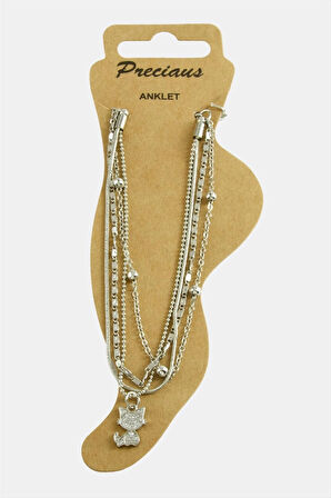 Kedi Zirkon Taşlı Lüks Halhal