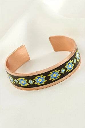 Üçgen Kalın Bakır Kelepçe Bileklik