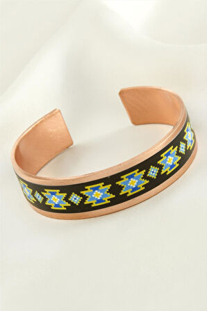 Üçgen Kalın Bakır Kelepçe Bileklik