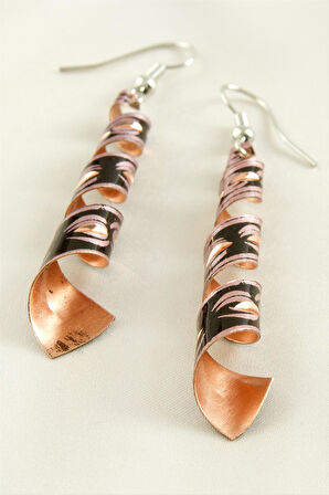 Silindir Bakır Küpe