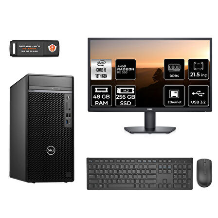 DELL OPTILEX 7010 MNO7010D191 i5 13500 48GB RAM 256GB SSD RX550 4GB 21.5" FDOS MASAÜSTÜ PC
