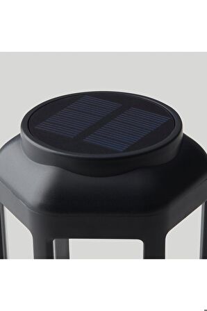 SOLVINDEN 41 cm Siyah Saplamalı Solar Güneş Enerjili Led Otomatik Bahçe Yer Lambası Aydınlatma