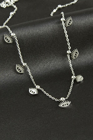 Göz Lüks Çelik Kolye