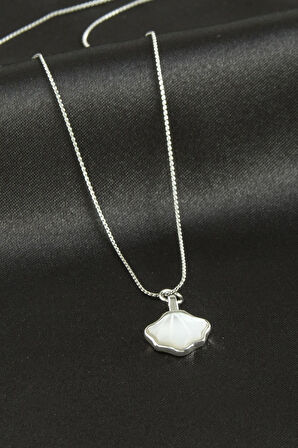 Deniz Kabuğu Sedef Lüks Çelik Kolye