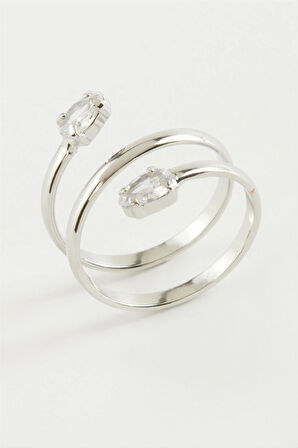 Oval Zirkon Taşlı Yüzük