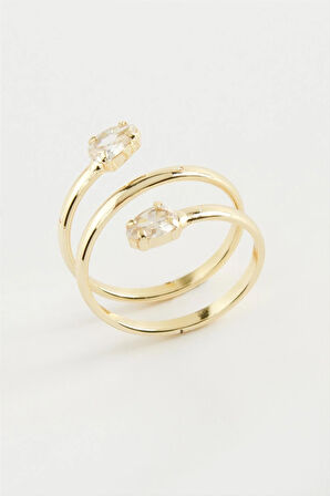 Oval Zirkon Taşlı Yüzük